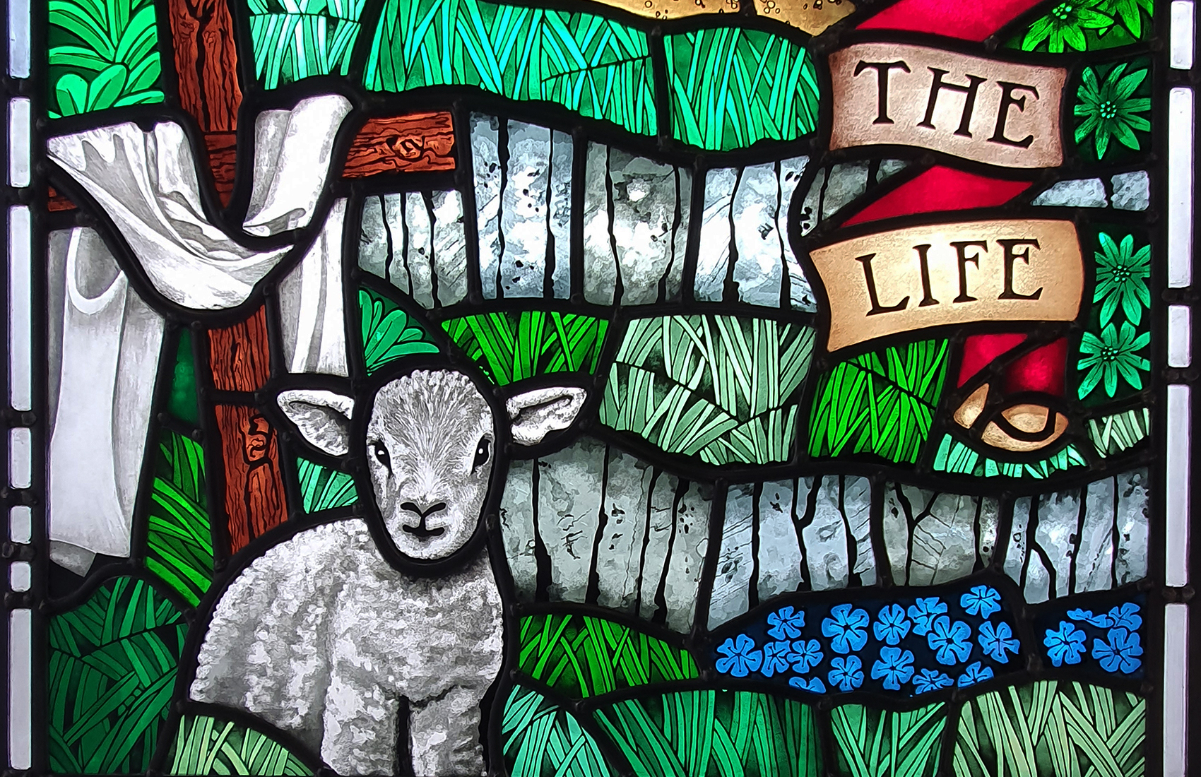 Resurrection in stained glass